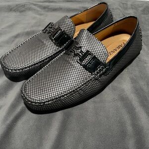 Faranzi Mens Dress Loafers Black Size 9 Slip On Bit Moc Shoes Streetwear Evening